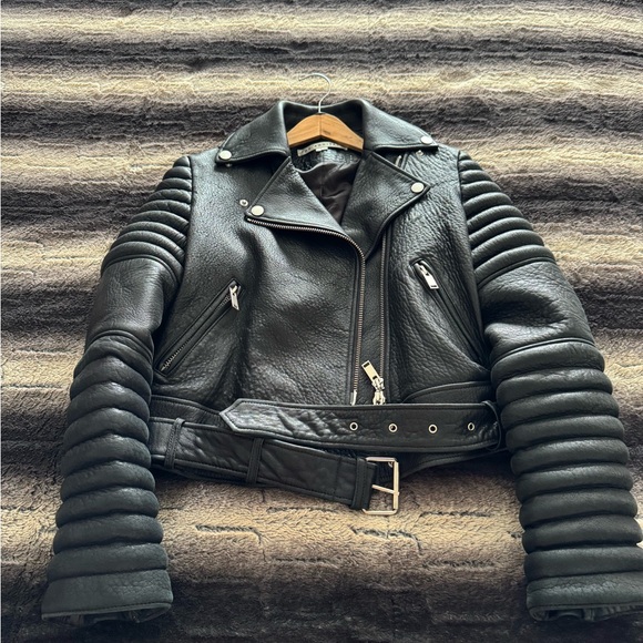 THE ARRIVAL “ Rainer” Black Leather Biker Jacket - Picture 1 of 11